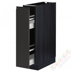 ⭐METOD / MAXIMERA⭐Кабинет ул./wysuwане wyposażenт.е.доб, черный/Upplöv матантрацит, 20x60 cm⭐ИКЕА-39495496