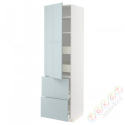 ⭐METOD / MAXIMERA⭐H пополам/4 шу/Drz/2 fr, белый/Kallarp jasnoсерый-синий, 60x60x220 cm⭐ИКЕА-39479533