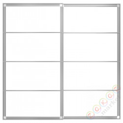 ⭐PAX⭐Корпус Drzв и передача. с гидами, алюминий, 200x201 cm⭐ИКЕА-80458189