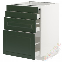 ⭐METOD / MAXIMERA⭐Кабинет ул. сwysuwanym blatem/3шу, белый/Bodbyn темно-зеленый, 60x60 cm⭐ИКЕА-09433396