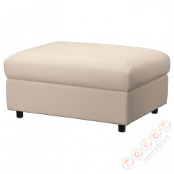 ⭐VIMLE⭐Чехол для табурета с ящиком, Халларп бежевый⭐ИКЕА-00496171