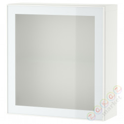 ⭐BESTA⭐Комбинация навесных шкафов, белый Glassvik/белый/jasna зеленыйeń матовое стекло, 60x22x64 cm⭐ИКЕА-99489195