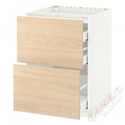 ⭐METOD / MAXIMERA⭐Старший полковник/2fr/3шу, белый/Askersund яркий узор ясеня, 60x60 cm⭐ИКЕА-59215918