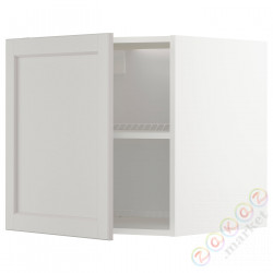 ⭐METOD⭐Верх для холодильника/морозильная камера, белый/Lerhyttan светло-серый, 60x60 cm⭐ИКЕА-89459434