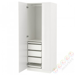 ⭐PAX / FARDAL⭐Комбинация шкафов, белый/блеск/белый, 75x60x201 cm⭐ИКЕА-09481900