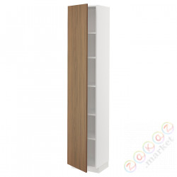 ⭐METOD⭐Высокий шкаф/полки, белый/Tistorp подражаниеacja коричневыйowego орехa, 40x37x200 cm⭐ИКЕА-49519388