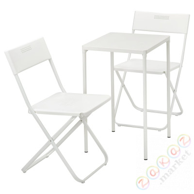 ⭐FEJAN⭐Таблица +2 складные стулья, снаружи, белый/белый⭐ИКЕА-59434949