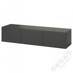 ⭐BESTA⭐Тумба под ТВ с дверь, темно-серый/Лаппвикен темно-серый, 180x42x38 cm⭐ИКЕА-79507893