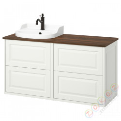 ⭐TANNFORSEN / RUTSJON⭐Тумба под умывальник/umywalka/bateria, белый/коричневый орех, 122x49x76 cm⭐ИКЕА-69528462