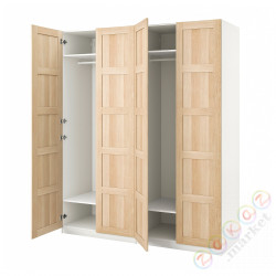 ⭐PAX / BERGSBO⭐Гардероб, белый/под беленый дуб, 200x60x236 cm⭐ИКЕА-49478255