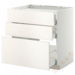 ⭐METOD / MAXIMERA⭐Старший полковник/3fr/3шу, белый/Веддинге белый, 80x60 cm⭐ИКЕА-99027114