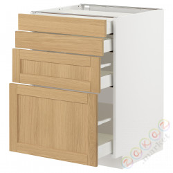 ⭐METOD / MAXIMERA⭐Sза st 4fr/4шу, белый/Forsbacka дуб, 60x60 cm⭐ИКЕА-29509248