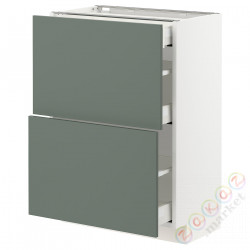 ⭐METOD / MAXIMERA⭐Sсstj 2fr/3шу, белый/Bodarp серо-зеленый, 60x37 cm⭐ИКЕА-39316739