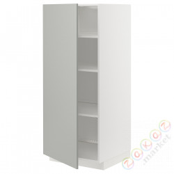 ⭐METOD⭐Высокий шкаф/полки, белый/Havstorp светло-серый, 60x60x140 cm⭐ИКЕА-59538956