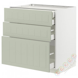 ⭐METOD / MAXIMERA⭐3 пт/2n/śr/в шу, белый/Stensund светло-зеленый, 80x60 cm⭐ИКЕА-79486428