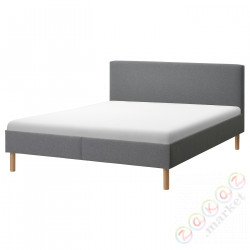 ⭐NARRON⭐Каркас кровати с обивкой, Серый, 140x200 cm⭐ИКЕА-10556107