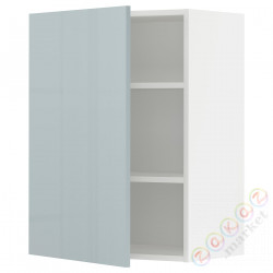 ⭐METOD⭐Навесной шкаф с полками, белый/Kallarp jasnoсерый-синий, 60x80 cm⭐ИКЕА-49479448