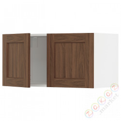 ⭐METOD⭐настенный шкаф/2 дверь, белый Enköping/коричневый орех, 80x40 cm⭐ИКЕА-09475107
