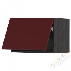 ⭐METOD⭐Навесной шкаф pos, черный калларп/темно-красно-коричневый блеск, 60x40 cm⭐ИКЕА-79391741