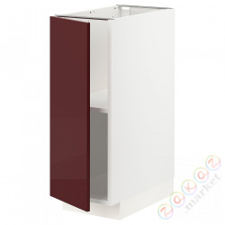 ⭐METOD⭐Кабинет ул./полки, белый Kallarp/темно-красно-коричневый блеск, 30x60 cm⭐ИКЕА-59467478