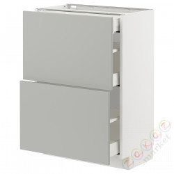 ⭐METOD / MAXIMERA⭐Кабинет stj 2fr/3шу, белый/Havstorp светло-серый, 60x37 cm⭐ИКЕА-29539009