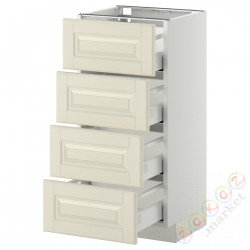 ⭐METOD / MAXIMERA⭐Бывший 4 пт/4шу, белый/Bodbyn сливочный, 40x37 cm⭐ИКЕА-39026278