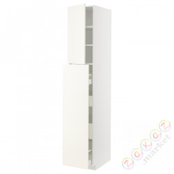 ⭐METOD / MAXIMERA⭐Sза wys сwys 4шу/1Drz/2половина, белый/Vallstena белый, 40x60x220 cm⭐ИКЕА-69507426