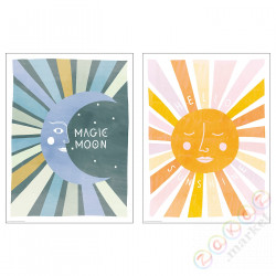 ⭐BILD⭐Плакат, слонce i księżyc, 30x40 cm⭐ИКЕА-30536745