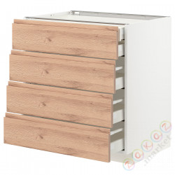 ⭐METOD / MAXIMERA⭐Sза stj 4fr/2n/3śr шу, белый/Voxtorpподражание. дуб, 80x60 cm⭐ИКЕА-49402779