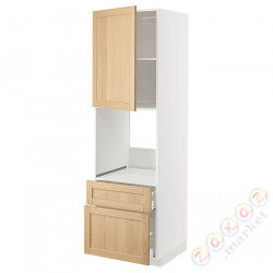 ⭐METOD / MAXIMERA⭐Утром доктора/2fr/Мы бы/в шу, белый/Forsbacka дуб, 60x60x200 cm⭐ИКЕА-19509512