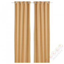 ⭐MOALINA⭐Занавес, 2 шт.., желтый, 145x300 cm⭐ИКЕА-40491058