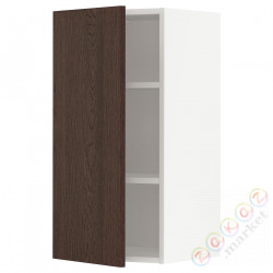 ⭐METOD⭐Навесной шкаф с полками, белый/Sinarp коричневый, 40x80 cm⭐ИКЕА-59458780