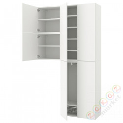 ⭐PLATSA⭐Шкаф 6 дверь, Fonnes white, 140x42x241 cm⭐ИКЕА-59336557