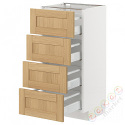 ⭐METOD / MAXIMERA⭐Sза st 4fr/4шу, белый/Forsbacka дуб, 40x37 cm⭐ИКЕА-39509200