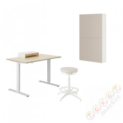 ⭐TROTTEN/LIDKULLEN / BESTA/LAPPVIKEN⭐Комбинация офисыko/Тишеfka, i cesło obrotowe бежевый/белый⭐ИКЕА-89436598