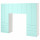 ⭐SMASTAD / PLATSA⭐Книжный шкаф, белый/бледно-бирюзовый, 240x42x181 cm⭐ИКЕА-09429002