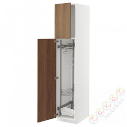 ⭐METOD⭐Высокий шкаф/домашний интерьер, белый/Tistorp подражаниеacja коричневыйowego орехa, 40x60x200 cm⭐ИКЕА-79519928