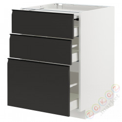 ⭐METOD / MAXIMERA⭐Кабинет ул. сwysuwanym blatem/3шу, белый/Upplöv матантрацит, 60x60 cm⭐ИКЕА-29493515