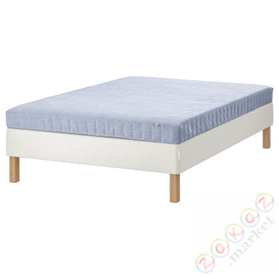 ⭐ESPEVAR/VADSO⭐Континентальная кровать, белый/жесткий голубой, 140x200 cm⭐ИКЕА-79414747