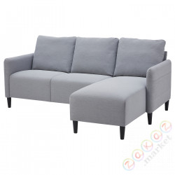 ⭐ANGERSBY⭐Диван 3-человекowa, с шезлонгом/Knisa светло-серый⭐ИКЕА-60499077
