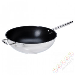 ⭐IKEA 365+⭐Wok, нержавеющая сталь/надłoka заpцепьająca przywieraniu, 32 cm⭐ИКЕА-00484267