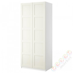 ⭐PAX / BERGSBO⭐Гардероб/2 дверь, белый/белый, 100x60x236 cm⭐ИКЕА-49904634