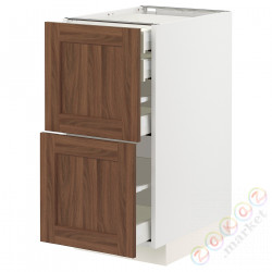 ⭐METOD / MAXIMERA⭐Sсstj 2fr/2n/śr/в шу, белый Enköping/коричневый орех, 40x60 cm⭐ИКЕА-19475041