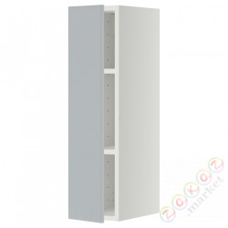 ⭐METOD⭐Навесной шкаф с полками, белый/Veddinge Серый, 20x80 cm⭐ИКЕА-79460720