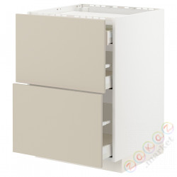 ⭐METOD / MAXIMERA⭐Ша ул/2fr/3шу, белый/Havstorp бежевый, 60x60 cm⭐ИКЕА-19426673