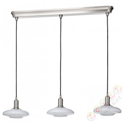 ⭐TALLBYN⭐Подвесной светильник/3 лампы, никелированная/опаловое белое стекло, 89 cm⭐ИКЕА-50489842