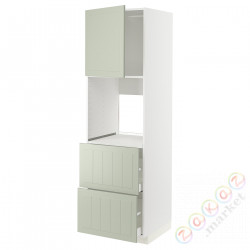 ⭐METOD / MAXIMERA⭐Утром доктора/2fr/2в шу, белый/Stensund светло-зеленый, 60x60x200 cm⭐ИКЕА-69487367