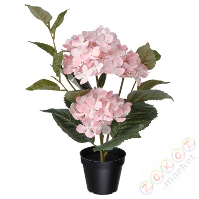 ⭐FEJKA⭐Искусственное комнатное растение, внутренности/снаружи/Hortensja светло-розовый, 12 cm⭐ИКЕА-00535728