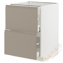 ⭐METOD / MAXIMERA⭐Sсstj 2fr/2в шу, белый/Upplöv матciemnoбежевый, 60x60 cm⭐ИКЕА-59491553