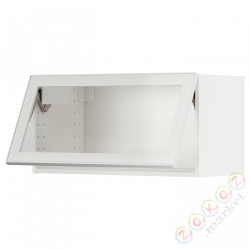 ⭐METOD⭐Шестой уровень/стакан дверь, белый/Hejsta белое прозрачное стекло, 80x40 cm⭐ИКЕА-19490584